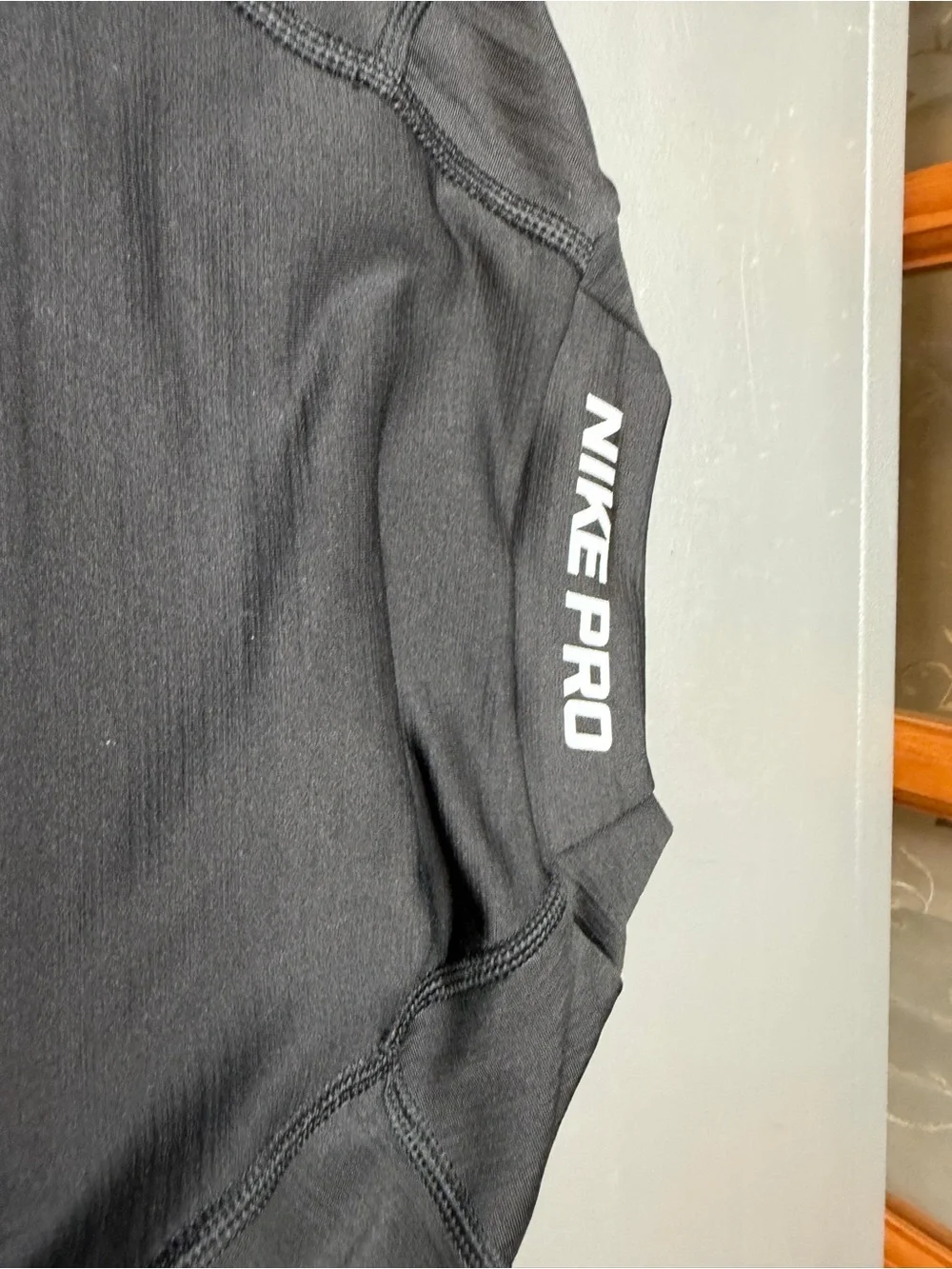 Kid’s Nike Pro Black Long Sleeve Compression Top. Size: Med